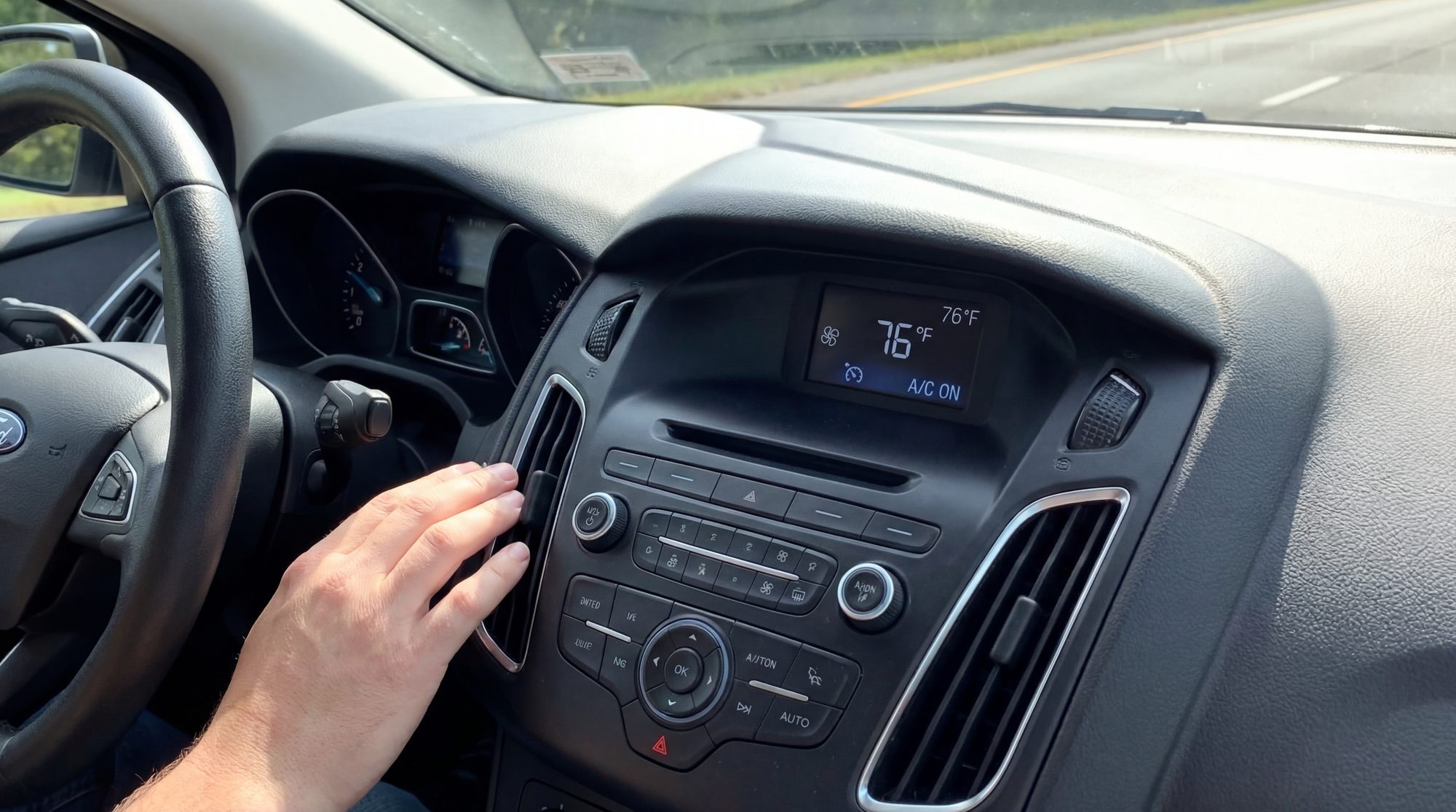 Ford Focus AC vent and climate controls at Kubin Automotive
